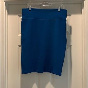XL LuLaRoe peacock blue Cassie skirt